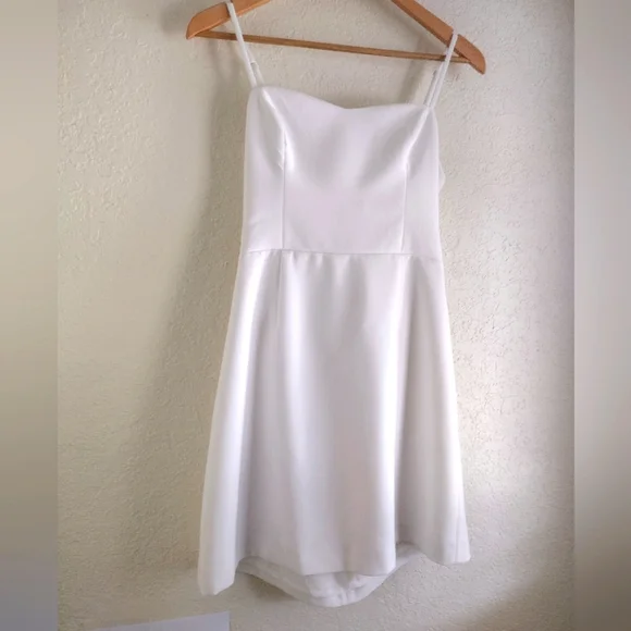 French Connection White Summer Dress With Tie Back - Picture 3 of 6